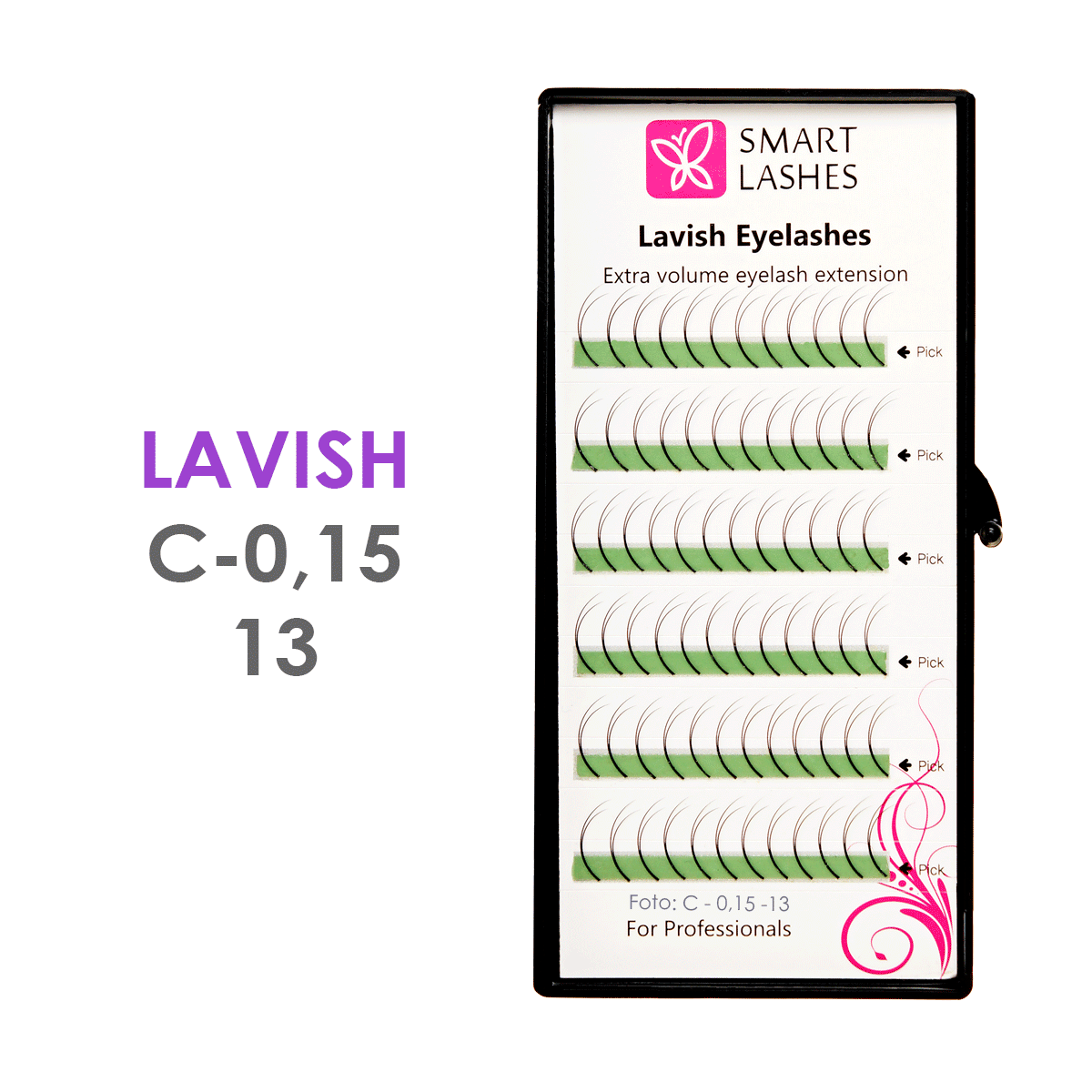 Пучки Dual - C - 0,15 мм x 13 мм - 6 линий | Smart Lashes